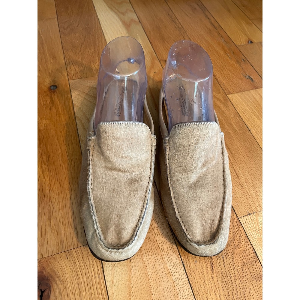 Santoni Calf Hair Mule Vtg Size 38/US 7.5-8 - Picture 2 of 7